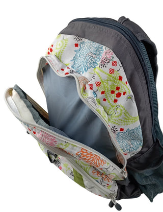 High Sierra Suspension Strap Backpack White Green Orange Pink Floral Print