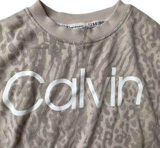 W CALVIN KLEIN Womens Top Performance Nude Pink Gray Size US Large