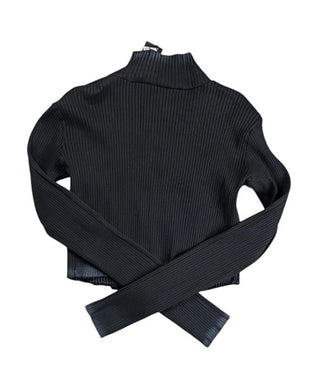 Eleven Paris Zip Up Ribbed Long Sleeve Crop Sweater Women’s Size L