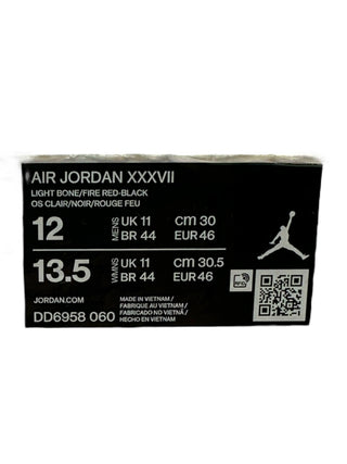 Nike Air Jordan XXXVII 37 Light Bone MENS sz 12 Basketball shoes DD6958-060
