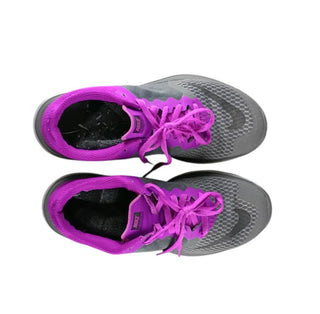 W Nike FS Lite Run 3 807145‑002 Charcoal Gray & Pink Womens US 4.5