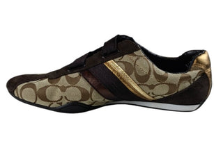 Coach Hilary Khaki Brown Signature C Sneakers Women’s Size 11 M