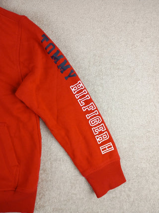 Tommy Hilfiger Men’s Orange Pullover Hoodie Sweatshirt Small