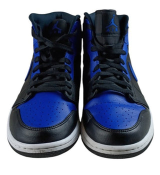 Nike Air Jordan 1 Mid Hyper Royal Men's Blue/Black Size 10.5 554724-077