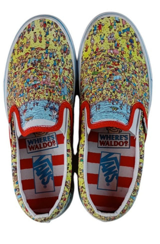 Vans x Where’s Waldo Classic Slip-On “Find Steve” — Women’s 8 / Men’s 6.5