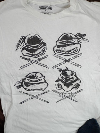 Teenage Mutant Ninja Turtles Comic Art Graphic T-Shirt Men’s Size M White