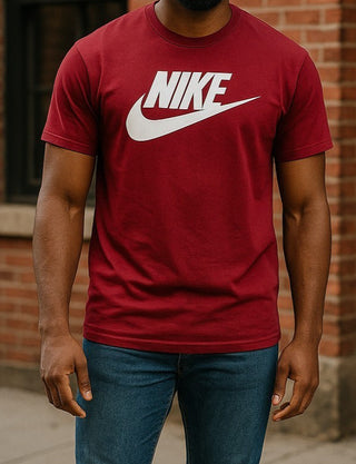 The Nike Tee Short Sleeves Round Neck T-Shirt Red Men's Size L
