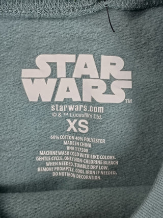 Star Wars Mandalorian The Child Baby Yoda Green Graphic Sweatshirt Size XS
