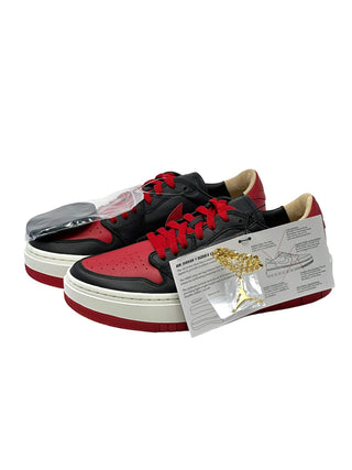 W Nike Air Jordan 1 Low Elevate Bred Black White Red womens size 10.5 DQ1823-006