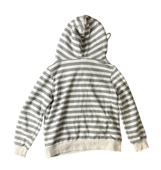 Bibi Women’s Gray & White Striped Hoodie with pockets SIZE M